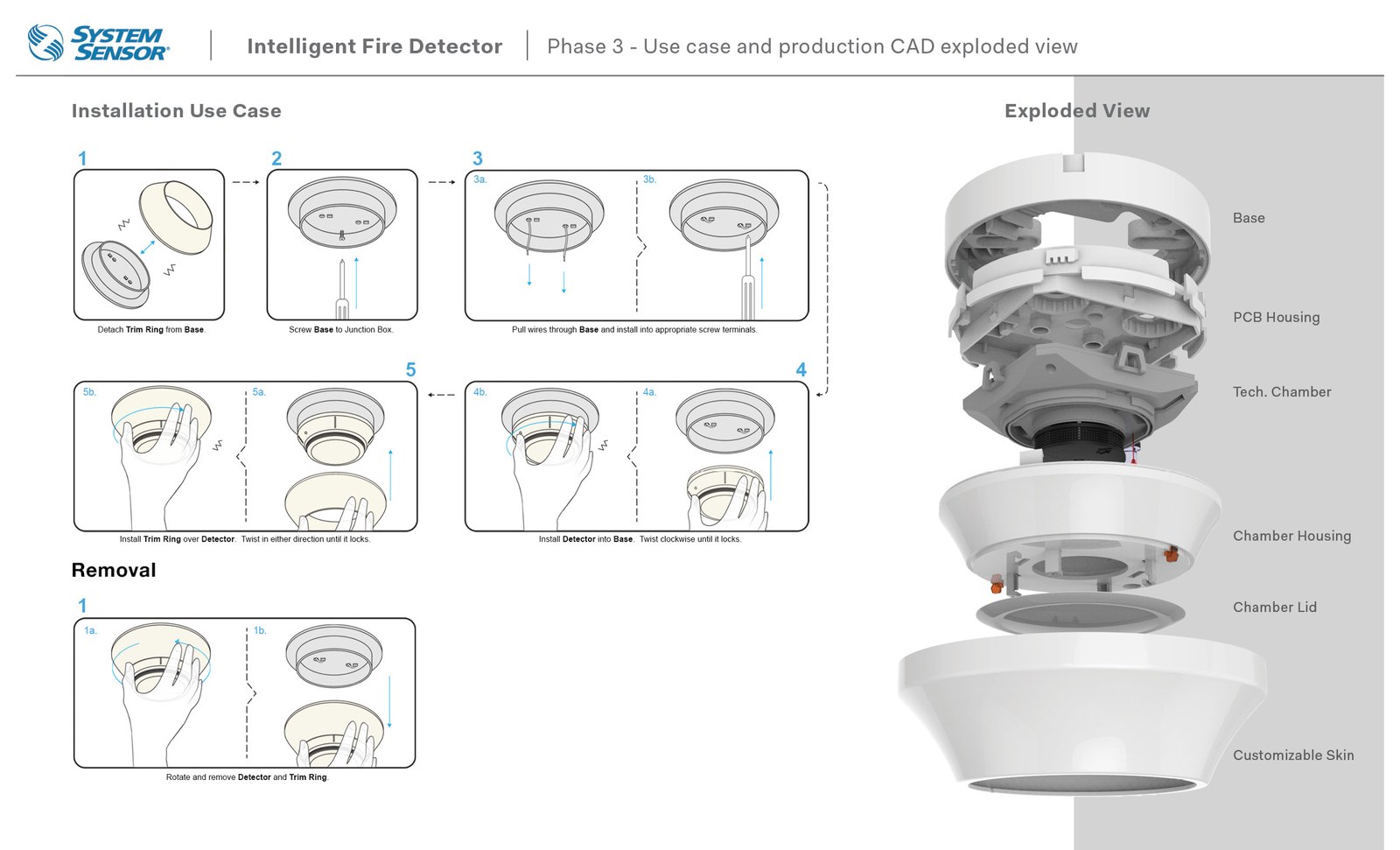 Concept refinement variations of a wall notification appliance with trim rings
